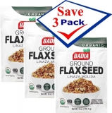 Badia Ground Organic Flax Seeds 6 0z Pack of 3